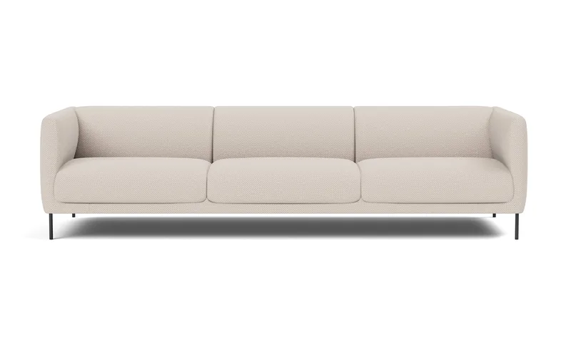 Konami Sofa, 3 seater, 277 cm by Fredericia in Sisu 0105, Black – product photo 4 of 4