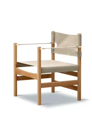 Canvas 21 Chair de Fredericia en Natural canvas, Oak oil, FSC Mix 70% – photo du produit 2 sur 4