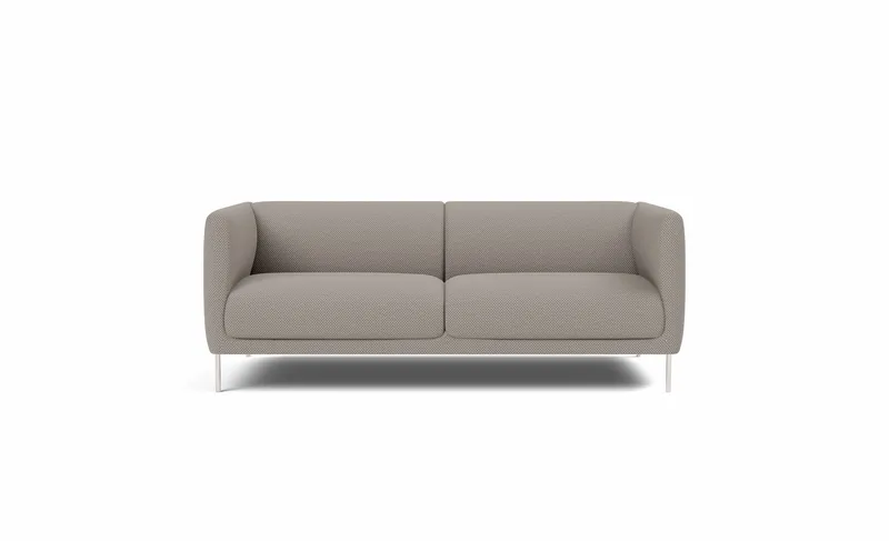 Konami Sofa, 2 seater, 188 cm by Fredericia in Sisu 0125, Stainless steel, brushed – product photo