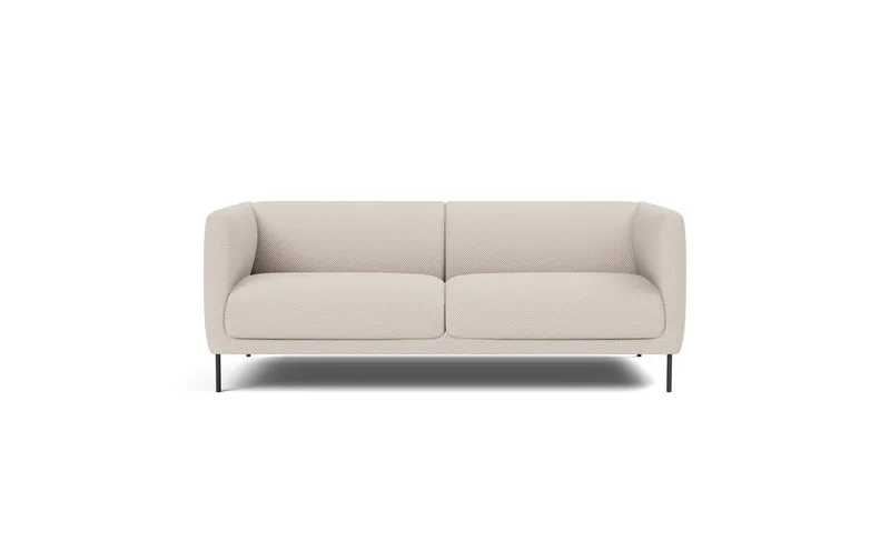 Konami Sofa, 2 seater, 188 cm by Fredericia in Sisu 0105, Black – product photo