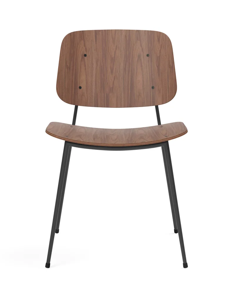 Søborg Metal Base de Fredericia en Walnut lacquer, Black – photo du produit