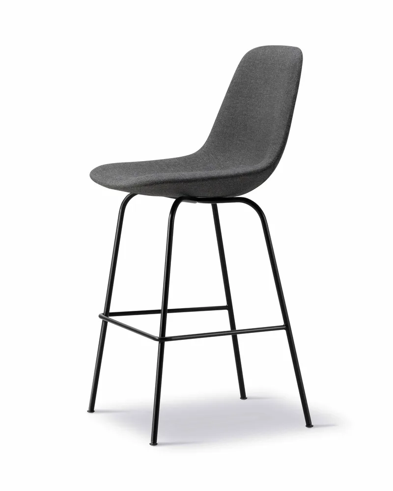Eyes 4 Leg Barstool by Fredericia in Re-Wool 198, Black, 75 cm – product photo 1 of 4