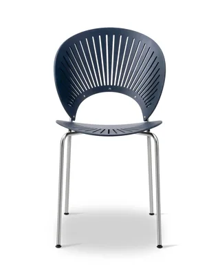 Trinidad by Fredericia in Beech nordic blue, FSC Mix 70%, Chrome – product photo 5 of 5