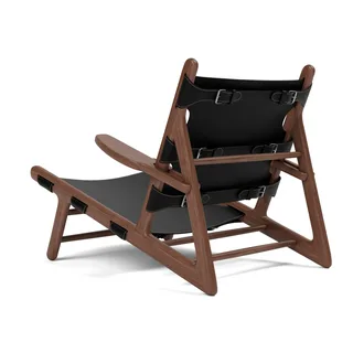 The Hunting Chair von Fredericia in Leather, black, Smoked oak, olied, FSC Mix 70% – Produktfoto 3 von 4