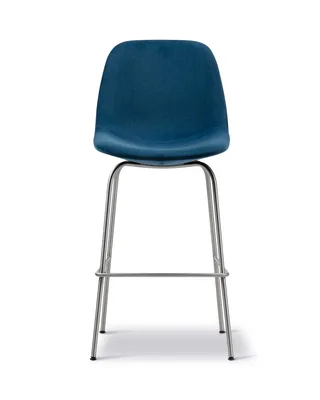 Eyes 4 Leg Barstool von Fredericia in Gentle 873, Brushed stainless steel, 75 cm – Produktfoto 4 von 4