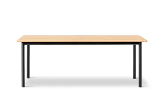 Plan Table by Fredericia in Oak veneer lacquered, FSC Mix 70%, Black, 200 × 100 cm, height 73 cm – product photo 2 of 2