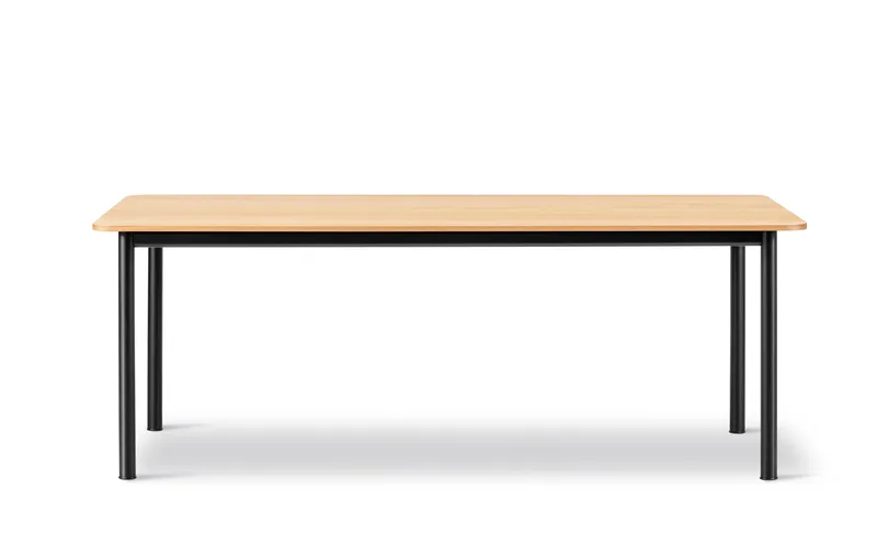 Plan Table by Fredericia in Oak veneer lacquered, FSC Mix 70%, Black, 200 × 100 cm, height 73 cm – product photo 2 of 2