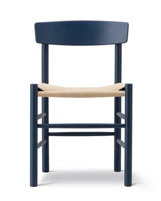 J39 Mogensen Chair by Fredericia in Natural paper cord, Beech indigo blue, FSC Mix 70% – product photo 6 of 6