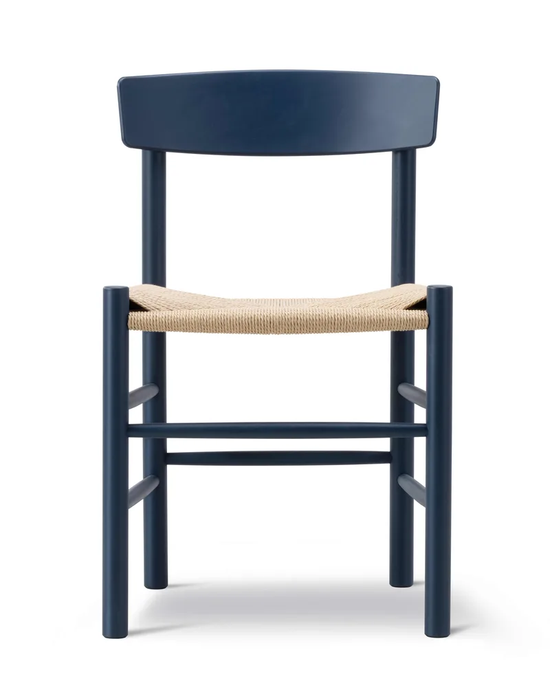 J39 Mogensen Chair by Fredericia in Natural paper cord, Beech indigo blue, FSC Mix 70% – product photo 6 of 6