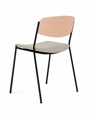 Lynderup Chair Seat upholstered by Fredericia in Connect 60147, Oak lacquer, FSC Mix 70%, Black lacquer – product photo 3 of 4