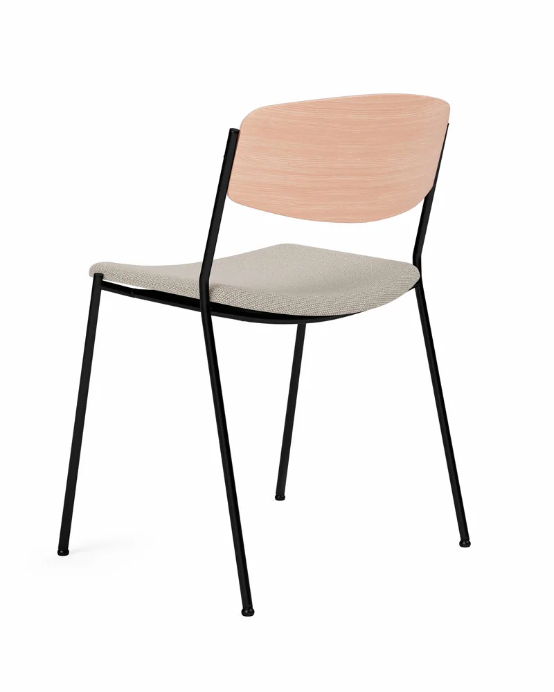Lynderup Chair Seat upholstered by Fredericia in Connect 60147, Oak lacquer, FSC Mix 70%, Black lacquer – product photo 3 of 4