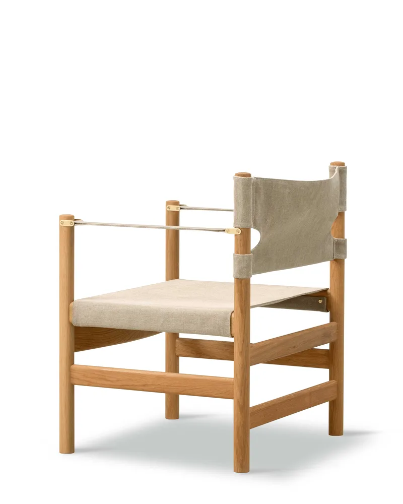 Canvas 21 Chair de Fredericia en Natural canvas, Oak oil, FSC Mix 70% – photo du produit 3 sur 4