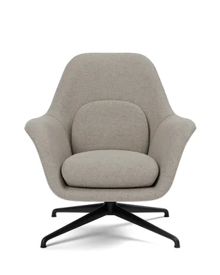 Swoon Lounge Petit Swivel base von Fredericia in Sunniva 717, Swivel base black – Produktfoto 4 von 4
