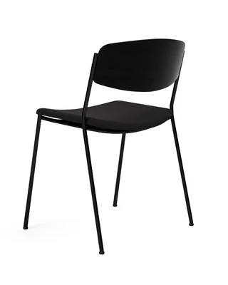 Lynderup Chair Seat upholstered by Fredericia in Re-Wool 198, Black ash, FSC Mix 70%, Black lacquer – product photo 3 of 4