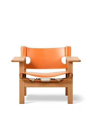 The Spanish Chair by Fredericia in Leather, natural, Oak oil, FSC Mix 70% – product photo 4 of 4