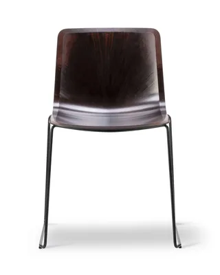 Pato Paper Sledge Chair van Fredericia in Papershell w/black screws, FSC Mix 70%, Black – productfoto 4 van 4