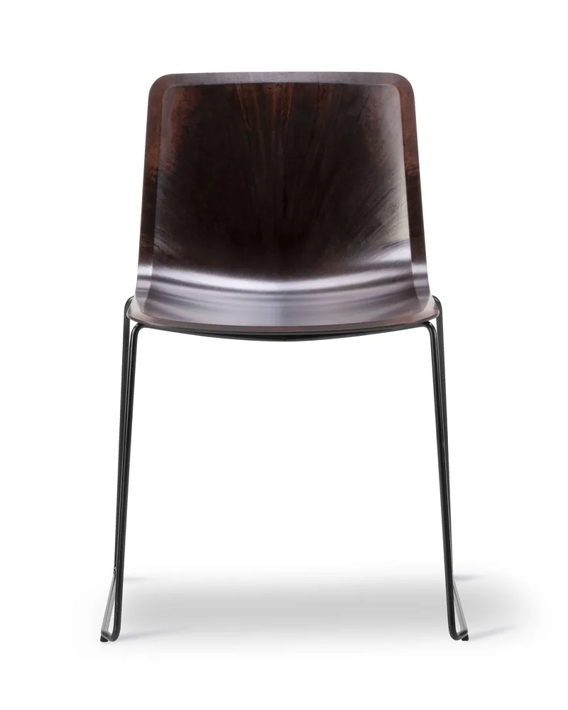 Pato Paper Sledge Chair van Fredericia in Papershell w/black screws, FSC Mix 70%, Black – productfoto 4 van 4