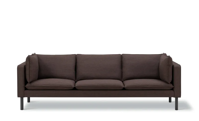 Jota Sofa on Legs, 3-pers., 231 cm von Fredericia in Technicolour 370, Oak black lacquer FSC Mix 70%, Arm cushions included – Produktfoto 4 von 4