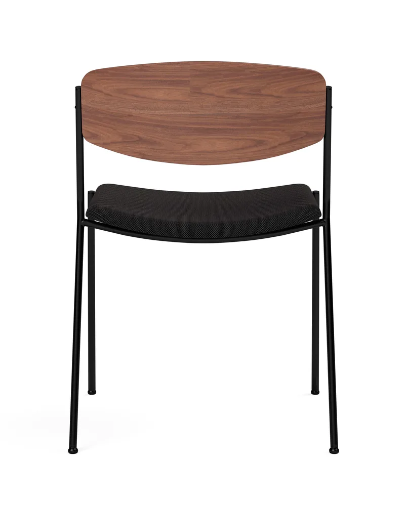 Lynderup Chair Seat upholstered von Fredericia in Re-Wool 198, Walnut lacquer, FSC Mix 70%, Black lacquer – Produktfoto 2 von 4