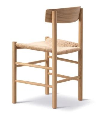 J39 Mogensen Chair van Fredericia in Natural paper cord, Oak light oil, FSC Mix 70% – productfoto 3 van 5