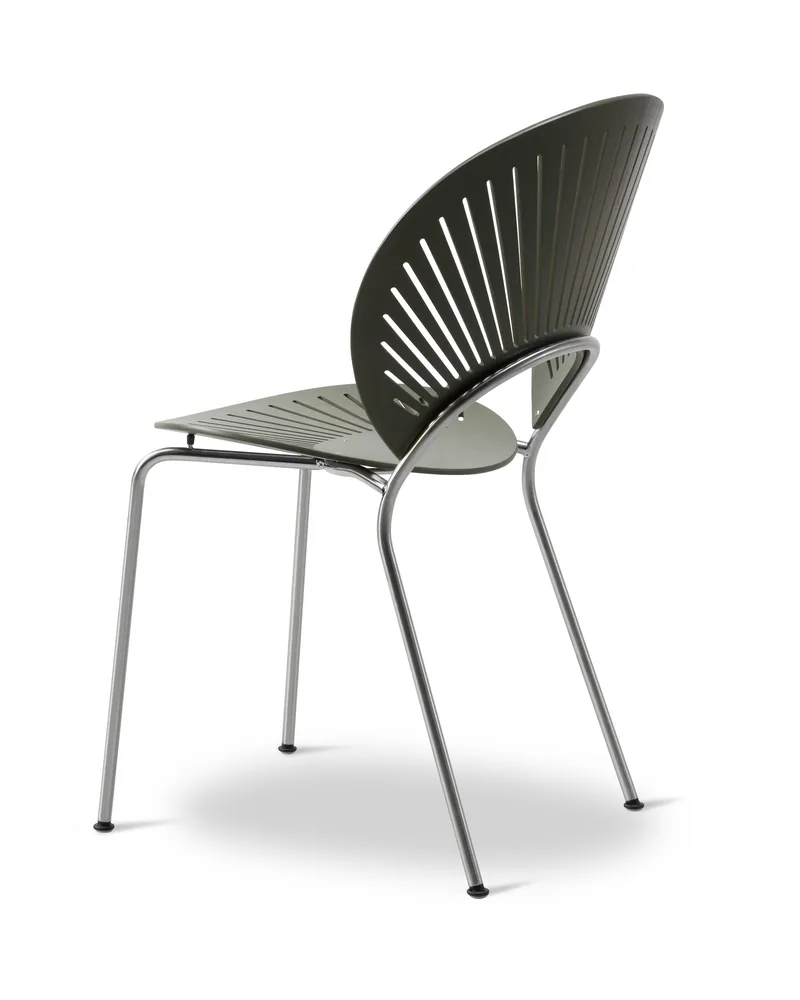 Trinidad de Fredericia en Beech khaki green, FSC Mix 70%, Chrome – photo du produit 6 sur 7