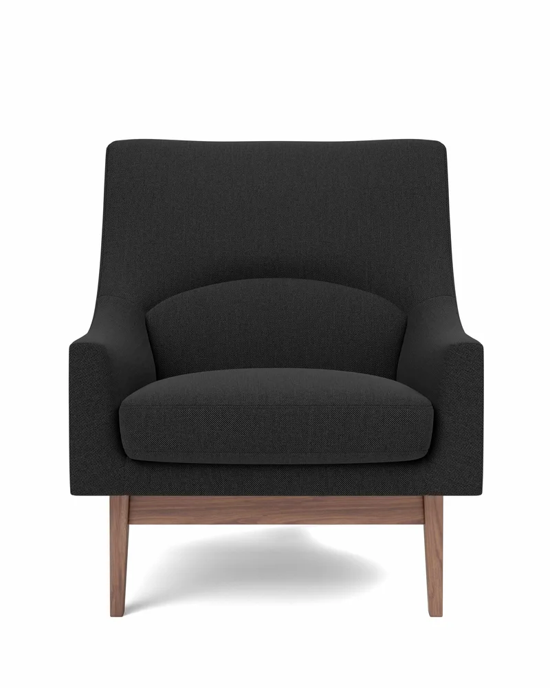A-Chair Wood Base by Fredericia in Re-Wool 198, Walnut lacquer – product photo