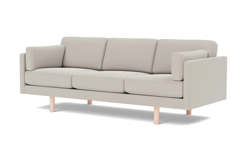 EJ220 Sofa, 3 seater, 212 cm von Fredericia in Erik 3790 Linen, Oak soap treated, FSC Mix 70% – Produktfoto 1 von 4