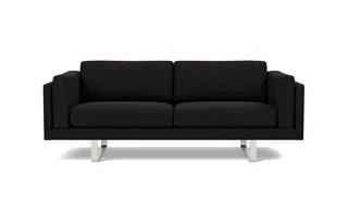 EJ280 Sofa, 2½ seater, 212 cm by Fredericia in Re-Wool 198, Brushed chrome, sledge base (High) – product photo 4 of 4