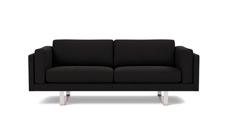 EJ280 Sofa, 2½ seater, 212 cm by Fredericia in Re-Wool 198, Brushed chrome, sledge base (High) – product photo 4 of 4