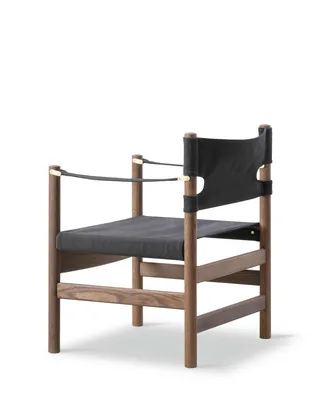 Canvas 21 Chair von Fredericia in Black canvas, Smoked oak, olied, FSC Mix 70% – Produktfoto 4 von 5