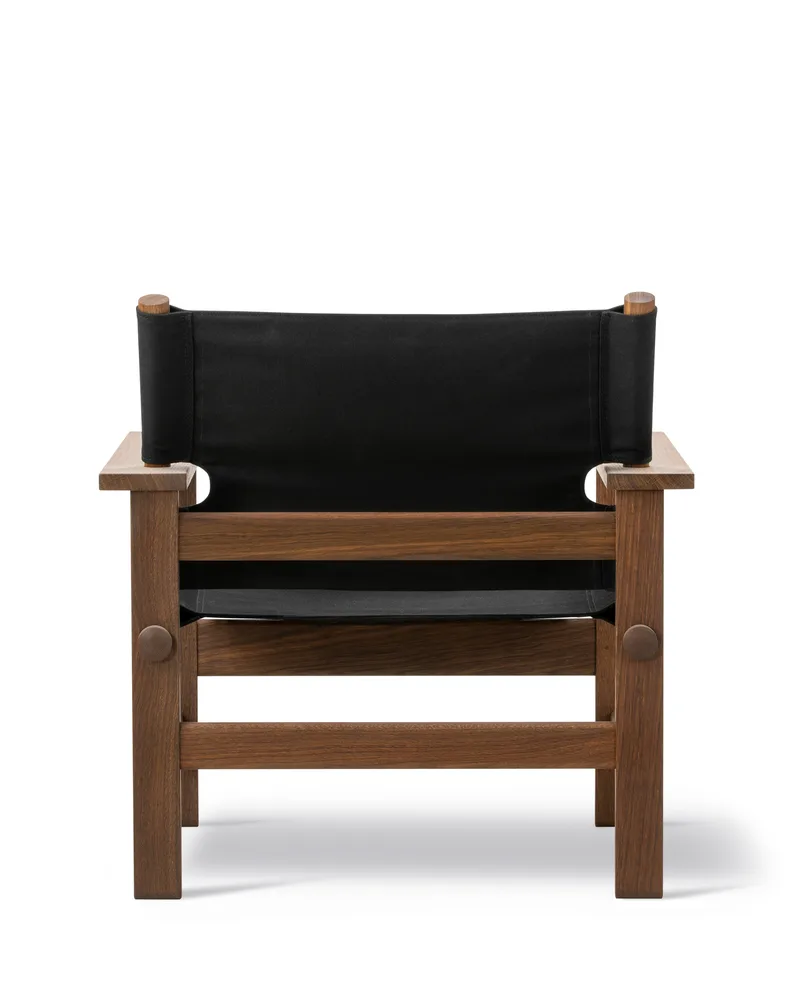 The Canvas Chair by Fredericia in Black canvas, Smoked oak, olied, FSC Mix 70% – product photo 3 of 5