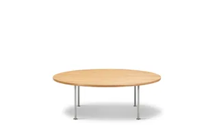 Wegner Ox Table Ø120 by Fredericia in Oak oil, FSC Mix 70%, Brushed stainless steel, 41 cm – product photo 2 of 2
