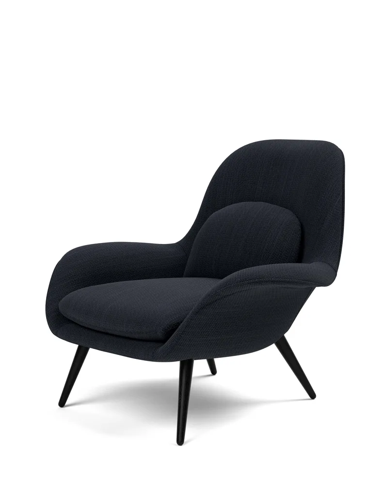 Swoon Lounge by Fredericia in Sunniva 192, Oak black lacquer FSC Mix 70% – product photo 1 of 4