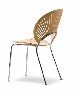 Trinidad van Fredericia in Oak lacquer, FSC Mix 70%, Chrome – productfoto 4 van 5