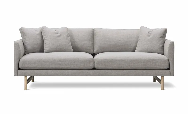Calmo Sofa, 2½ seater, 200 cm by Fredericia in Sunniva 717, Oak lacquer, FSC Mix 70% – product photo