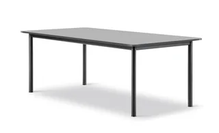 Plan Table by Fredericia in Black linoleum, Black, 200 × 100 cm, height 73 cm – product photo 1 of 2