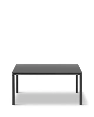 Piloti Alu, 75x75 cm by Fredericia in Laminate Fenix NTM Black, Black lacquered aluminium, 35 cm – product photo 3 of 3