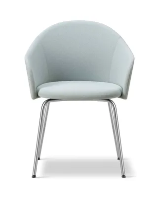 Gomo Armchair Tube Base by Fredericia in Mylla 811, Brushed stainless steel – product photo 2 of 2