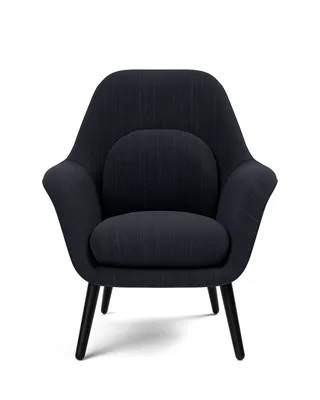 Swoon Lounge Petit Wood base van Fredericia in Sunniva 192, Oak black lacquer FSC Mix 70% – productfoto 4 van 4