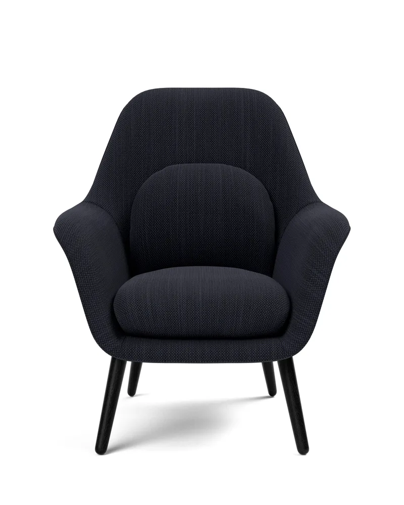 Swoon Lounge Petit Wood base van Fredericia in Sunniva 192, Oak black lacquer FSC Mix 70% – productfoto 4 van 4