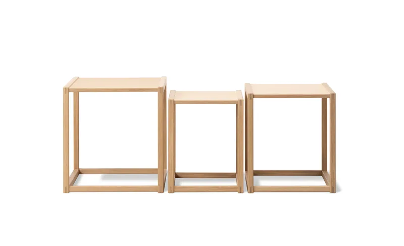 BM375 Nesting Tables von Fredericia in Oak light oil, FSC Mix 70%, Set of 3 – Produktfoto 2 von 3