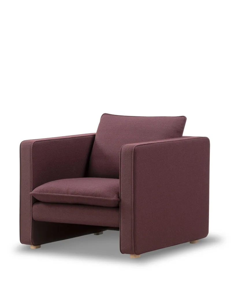 Jota Lounge Chair van Fredericia in Vidar 693, Oak light oil, FSC Mix 70%, Arm cushions not included – productfoto 5 van 10