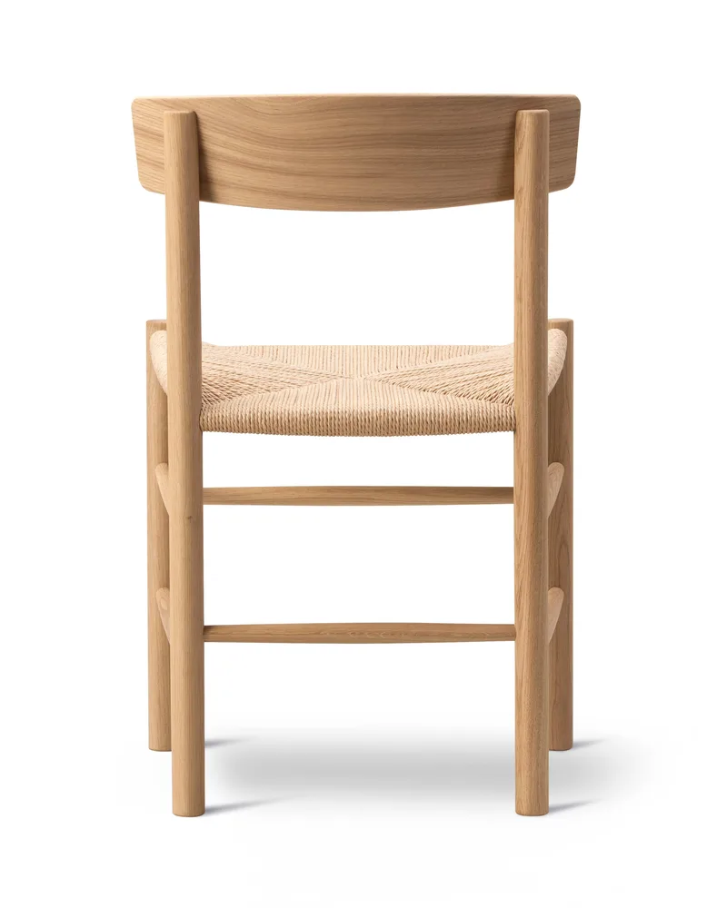 J39 Mogensen Chair van Fredericia in Natural paper cord, Oak light oil, FSC Mix 70% – productfoto 4 van 5