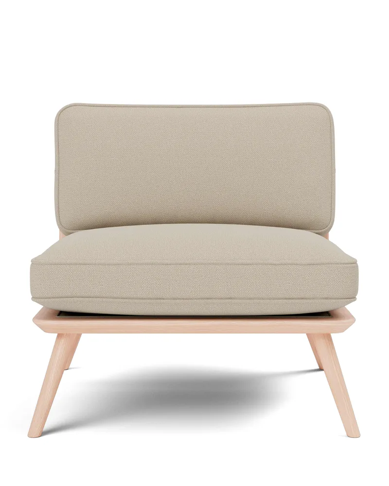 Spine Lounge Suite Chair by Fredericia in Grand Linen Naturel 0024, Oak lacquer, FSC Mix 70% – product photo