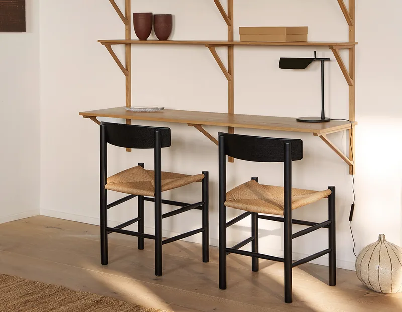 J39 Mogensen Chair by Fredericia in Natural paper cord, Beech black lacquer, FSC Mix 70% – interior photo 1 of 5