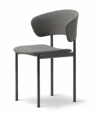Plan Armchair van Fredericia in Re-Wool 198, Black – productfoto 3 van 4