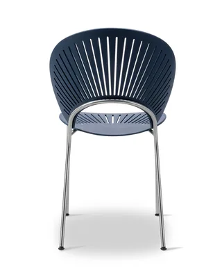 Trinidad by Fredericia in Beech nordic blue, FSC Mix 70%, Chrome – product photo 3 of 5