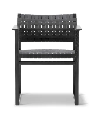 BM62 Armchair Linen Webbing by Fredericia in Oak black lacquered, Linen webbing black – product photo 5 of 5