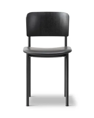 Plan Chair Seat Upholstered by Fredericia in Leather Omni 301, Black, Black ash, FSC Mix 70%, Black – product photo 4 of 4