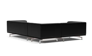 Delphi Elements - Configuration B by Fredericia in Leather Max 98, Black, Brushed aluminium – product photo 3 of 4